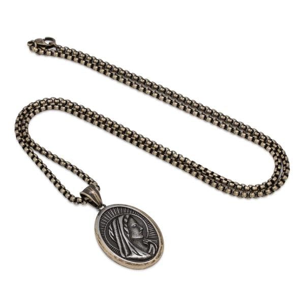 Virgin Mary Portrait Necklace  in  by Kingices