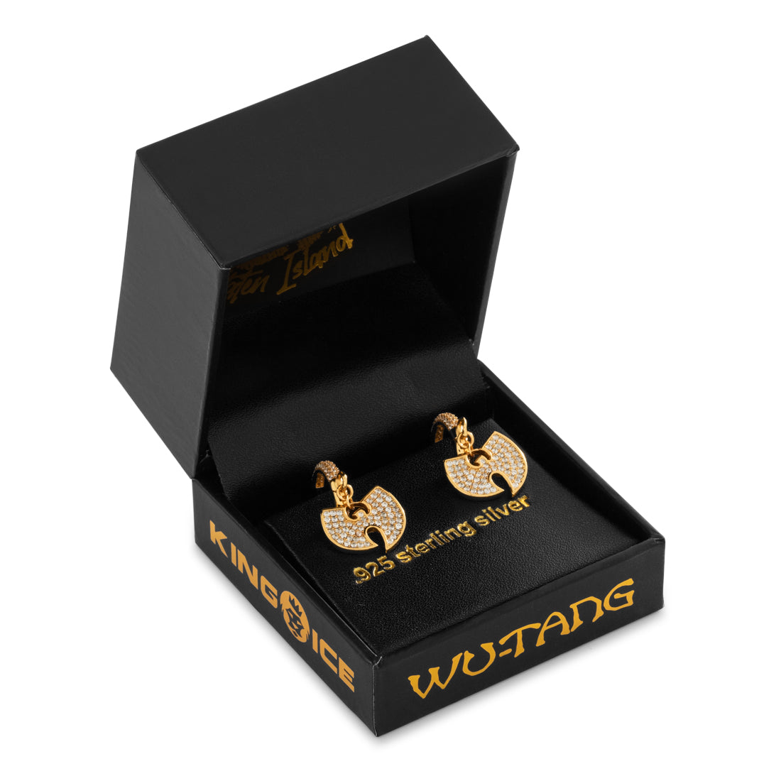 Wu-Tang x Kingices - 14mm Hanging Logo Earrings  in  by Kingices
