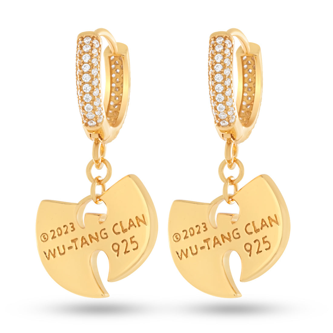 Wu-Tang x Kingices - 14mm Hanging Logo Earrings  in  by Kingices