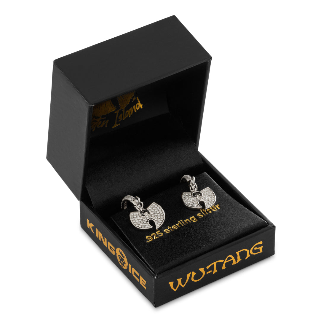 Wu-Tang x Kingices - 14mm Hanging Logo Earrings  in  by Kingices
