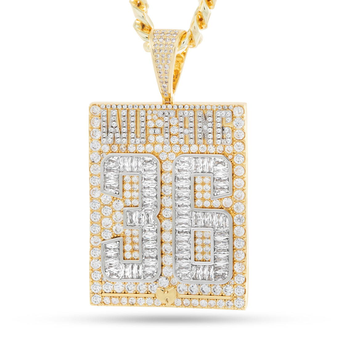 Wu-Tang x Kingices - 36 Chambers Dog Tag Necklace  in  18K Gold / 2.7" by Kingices