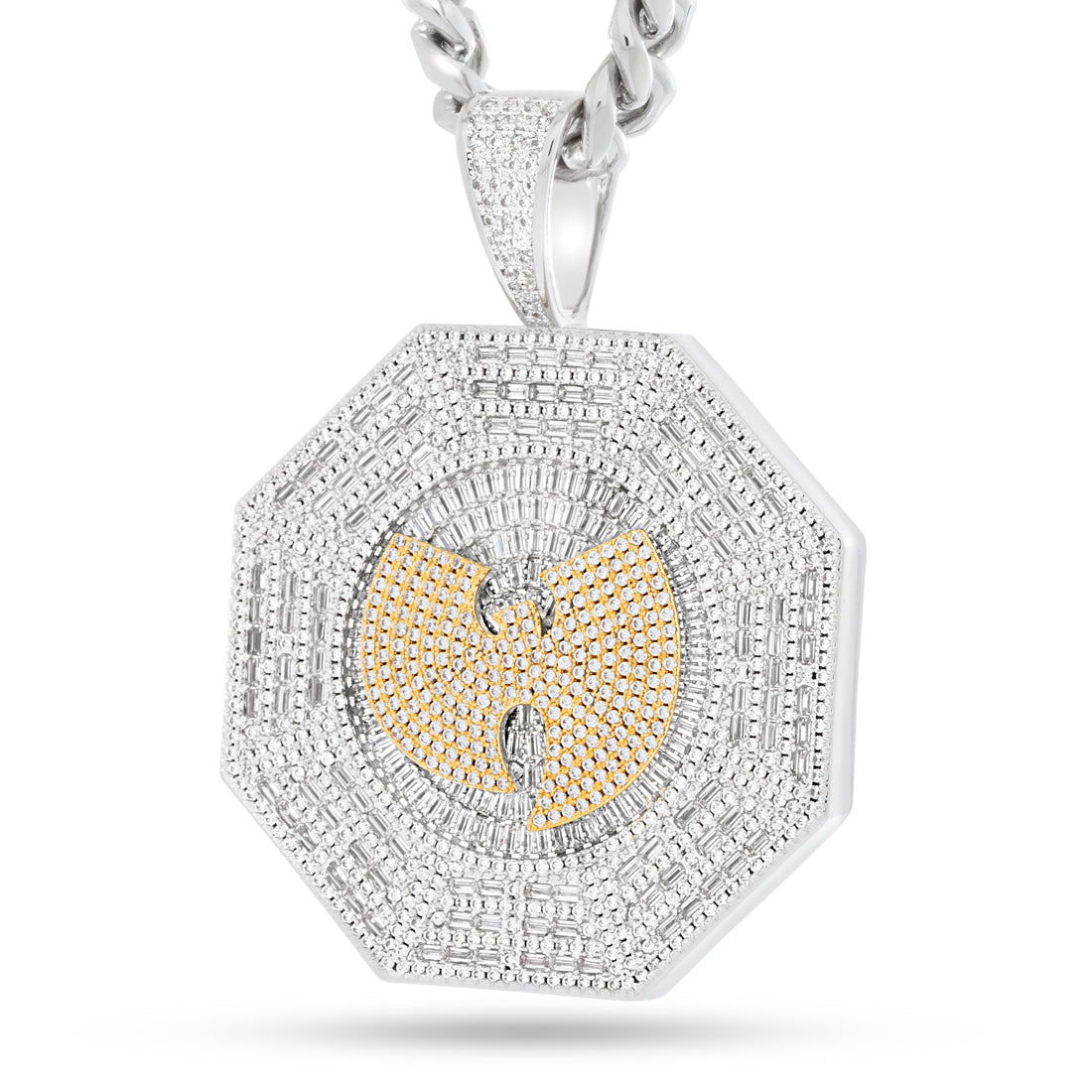 Wu-Tang x Kingices - Ba Gua Necklace  in  White Gold / 2.5" by Kingices