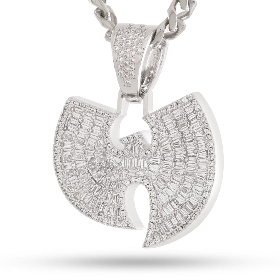 Wu-Tang x Kingices - Logo Necklace  in  White Gold / 1.5" by Kingices