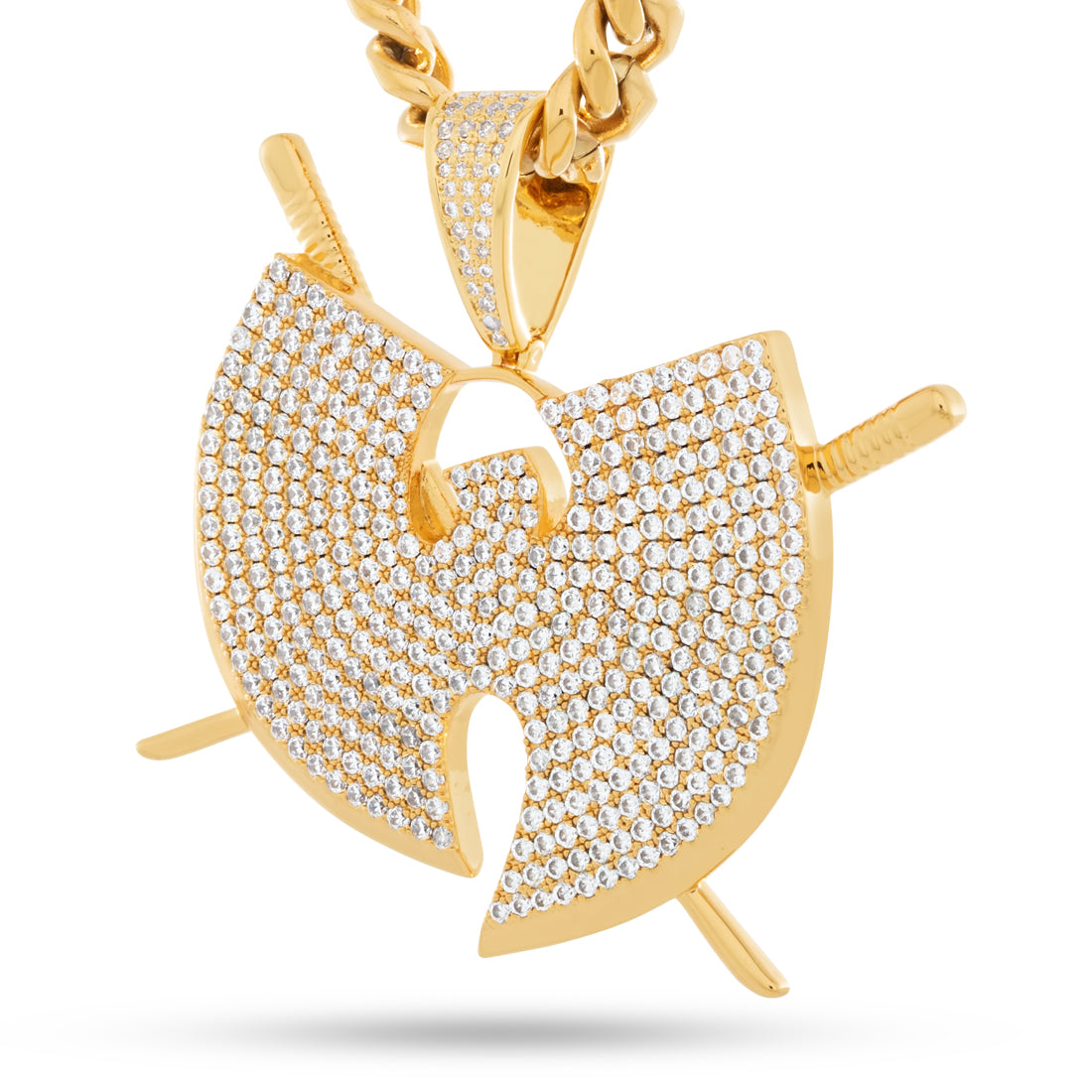 Wu-Tang x Kingices - Lyrical Swords Necklace  in  18K Gold / 2.3" by Kingices