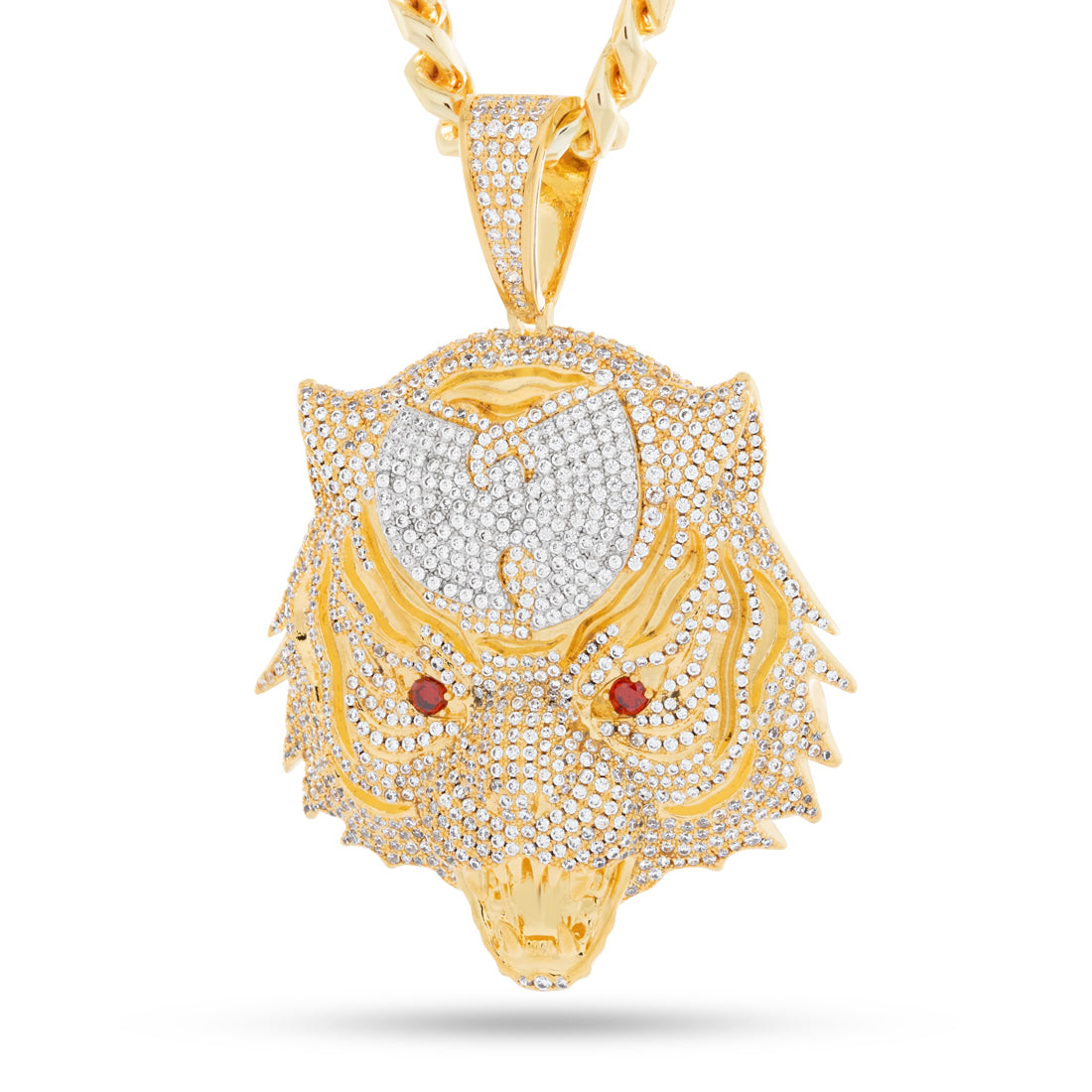 Wu-Tang x Kingices - Tiger Style Necklace  in  18K Gold / 2.7" by Kingices
