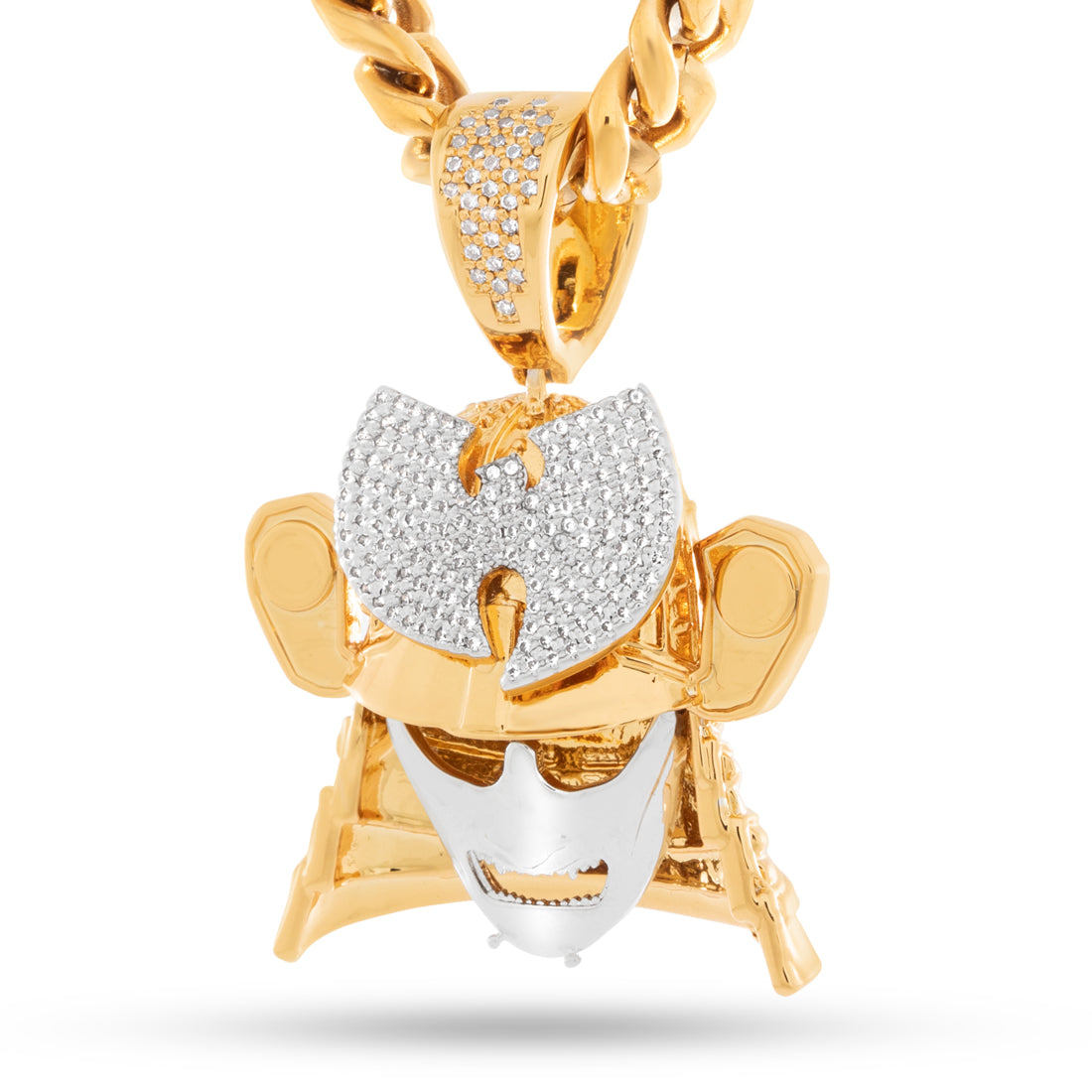 Wu-Tang x Kingices - Wu Samurai Necklace  in  18K Gold / 1.9" by Kingices