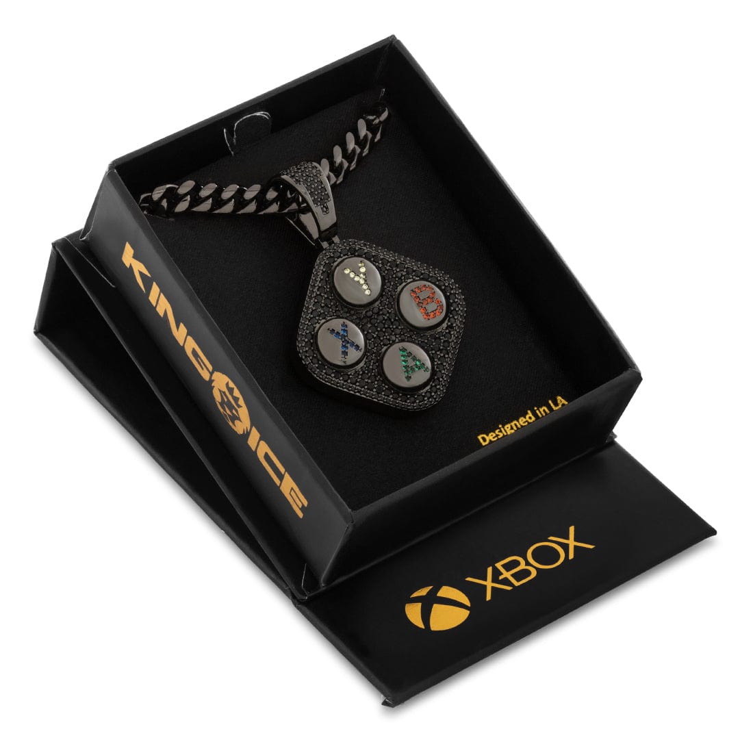 Xbox x Kingices - ABXY Necklace  in  Black Gold / 1.5" by Kingices