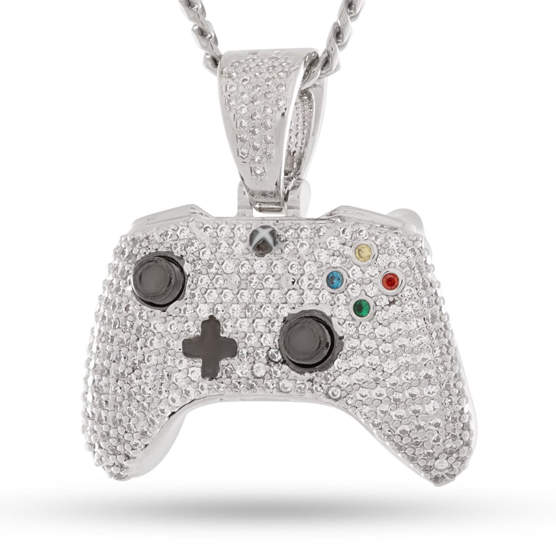 Xbox x Kingices - Controller Necklace  in  White Gold / 1.4" by Kingices