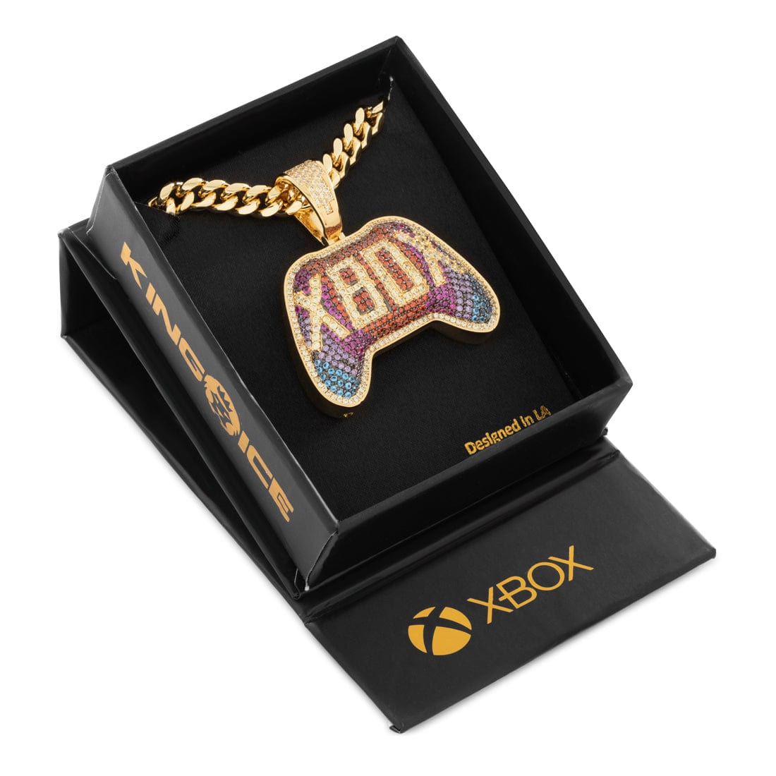 Xbox x Kingices - Ethereal Aura Necklace  in  14K Gold / 1.8" by Kingices