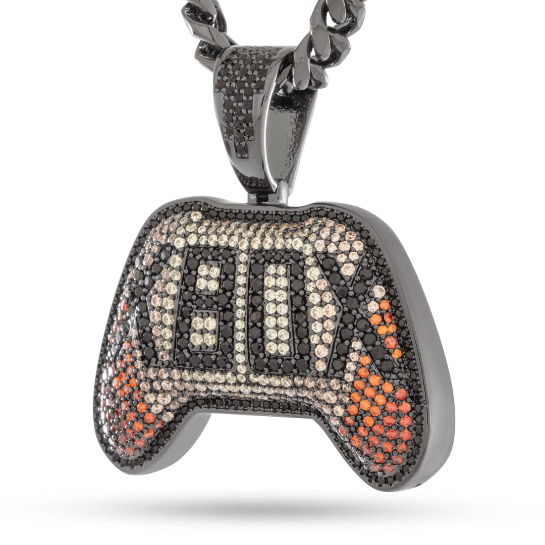 Xbox x Kingices - Ethereal Fire Necklace  in  Black Gold / 1.8" by Kingices