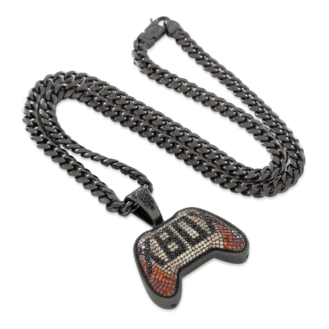 Xbox x Kingices - Ethereal Fire Necklace  in  Black Gold / 1.8" by Kingices