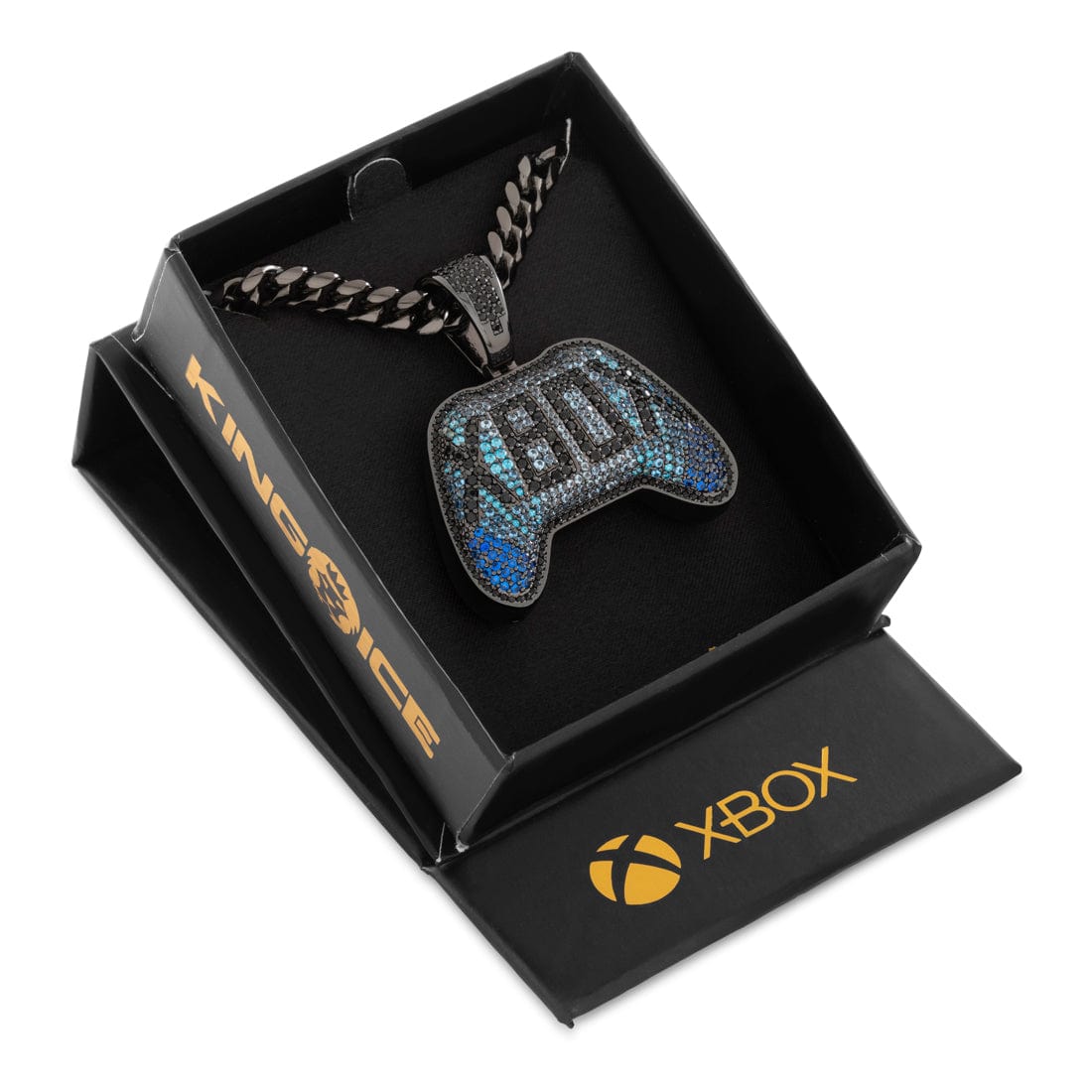 Xbox x Kingices - Ethereal Frost Necklace  in  Black Gold / 1.8" by Kingices