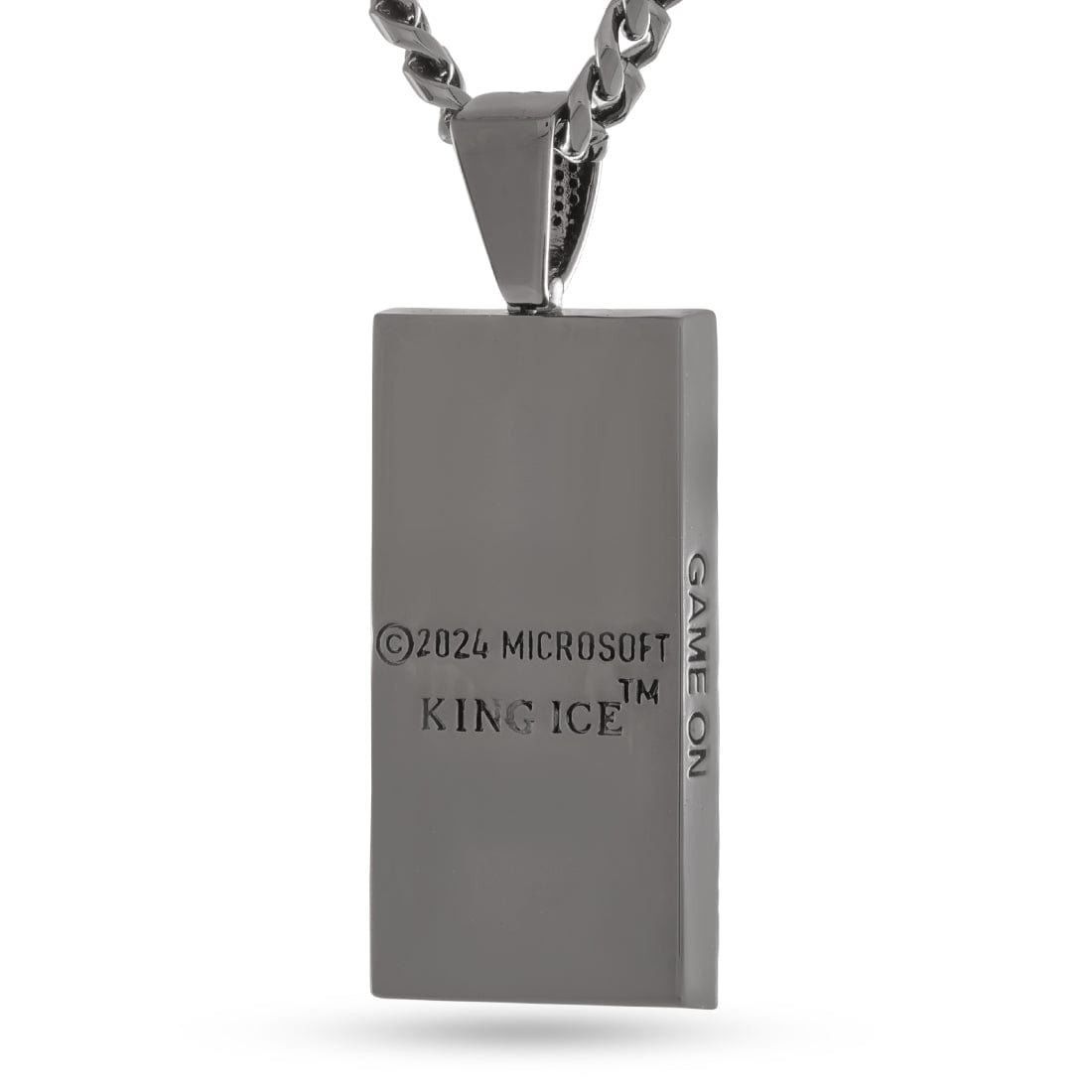 Xbox x Kingices - Game On Dog Tag Necklace  in  Black Gold / 1.5" by Kingices