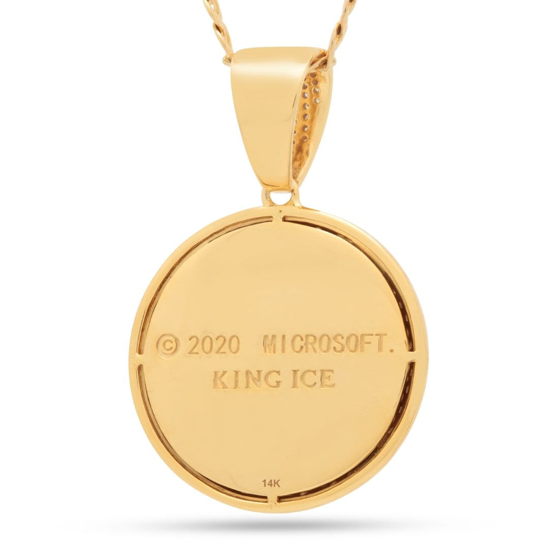 Xbox x Kingices - Solid Gold Sphere Logo Necklace  in  Solid Gold / 14K Gold / 1.8" by Kingices