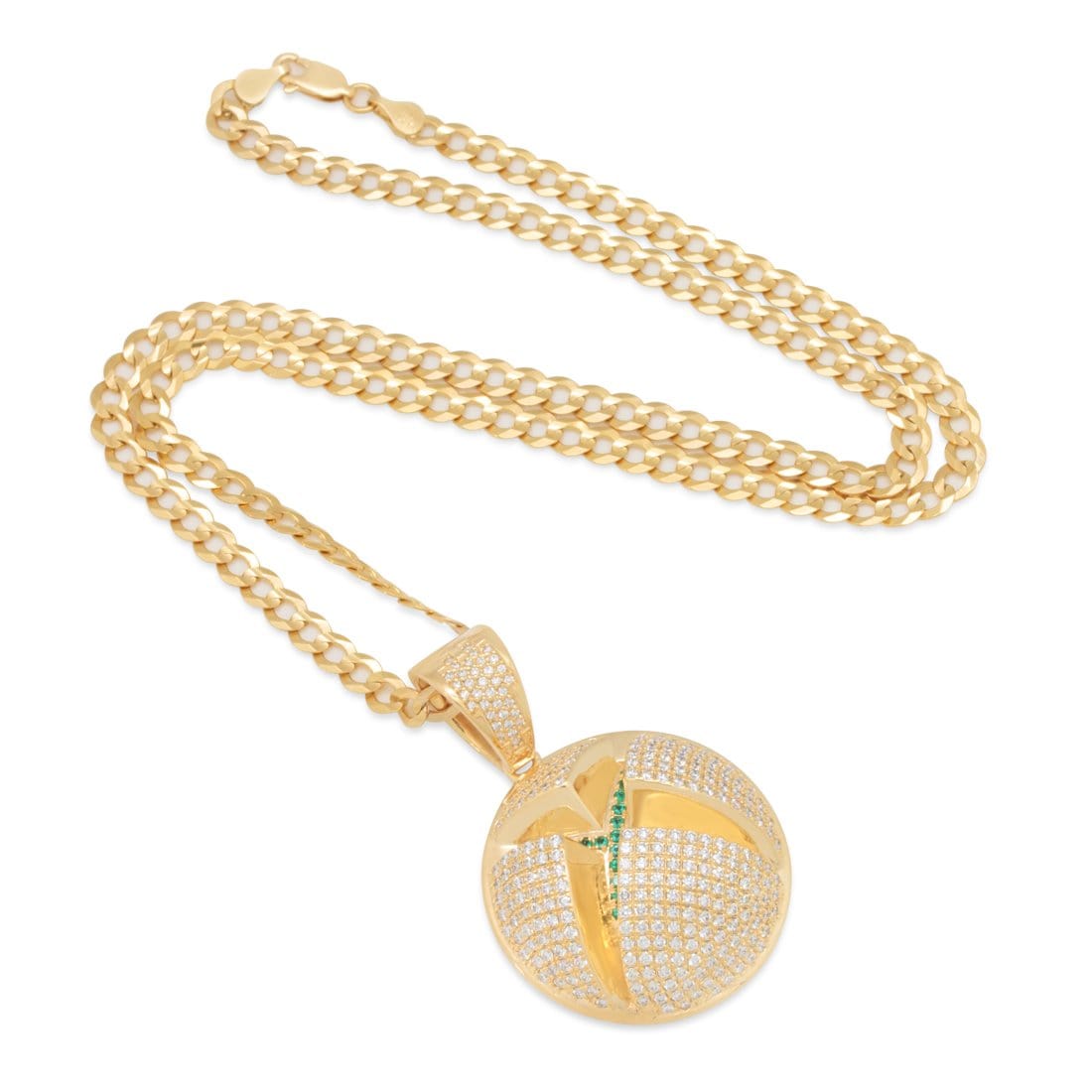 Xbox x Kingices - Solid Gold Sphere Logo Necklace  in  Solid Gold / 14K Gold / 1.8" by Kingices