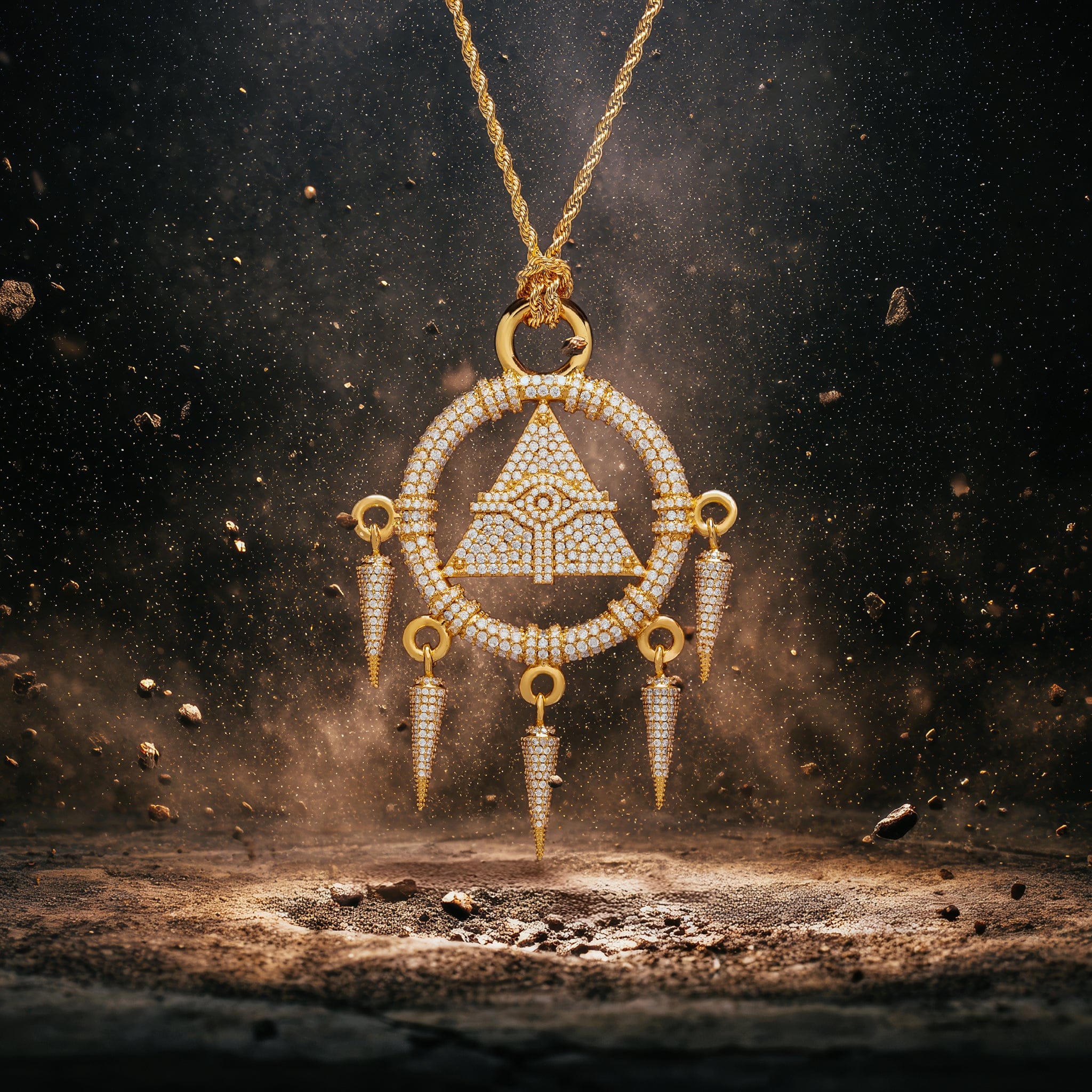 Yu-Gi-Oh! x Kingices - Iced Millennium Ring Necklace  in  by Kingices