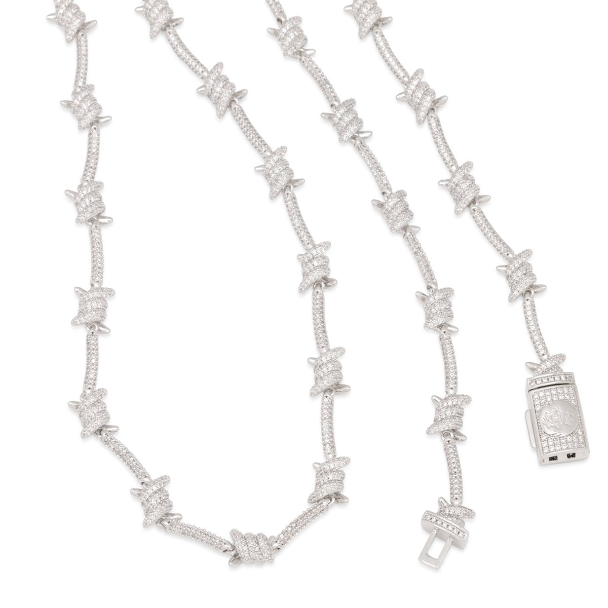 10mm Iced Barbed Wire Chain  in  by Kingices