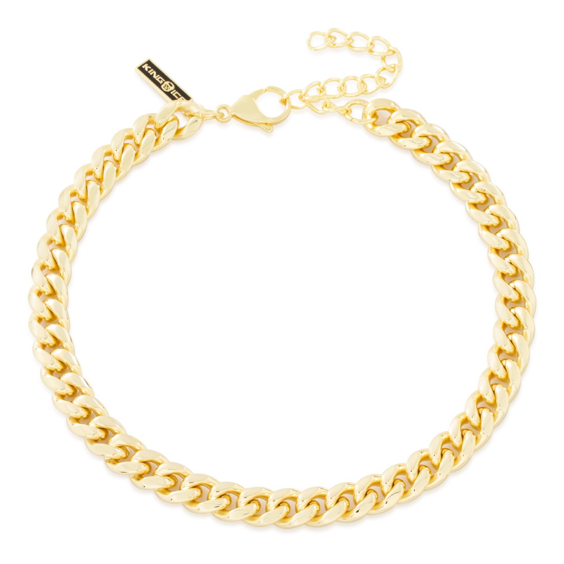 10mm Miami Cuban Link Choker Chain  in  Gold Plated / 14K Gold / Adjustable by Kingices