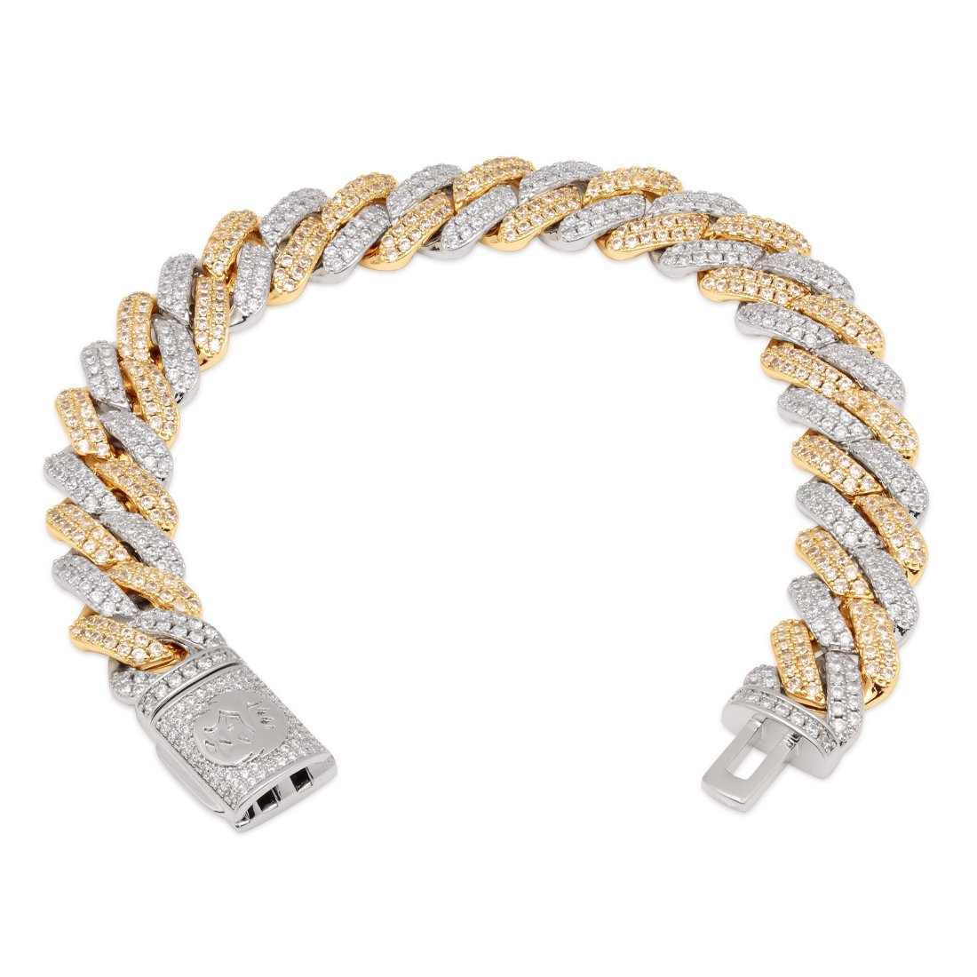 12mm Iced Diamond Cut Miami Cuban Link Bracelet  in  by Kingices