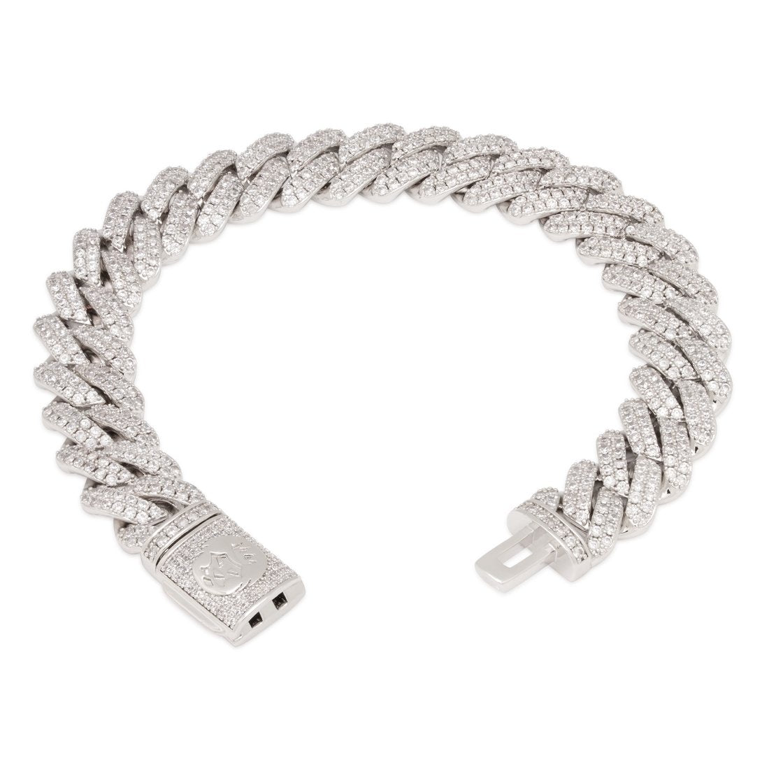 12mm Iced Diamond Cut Miami Cuban Link Bracelet  in  by Kingices