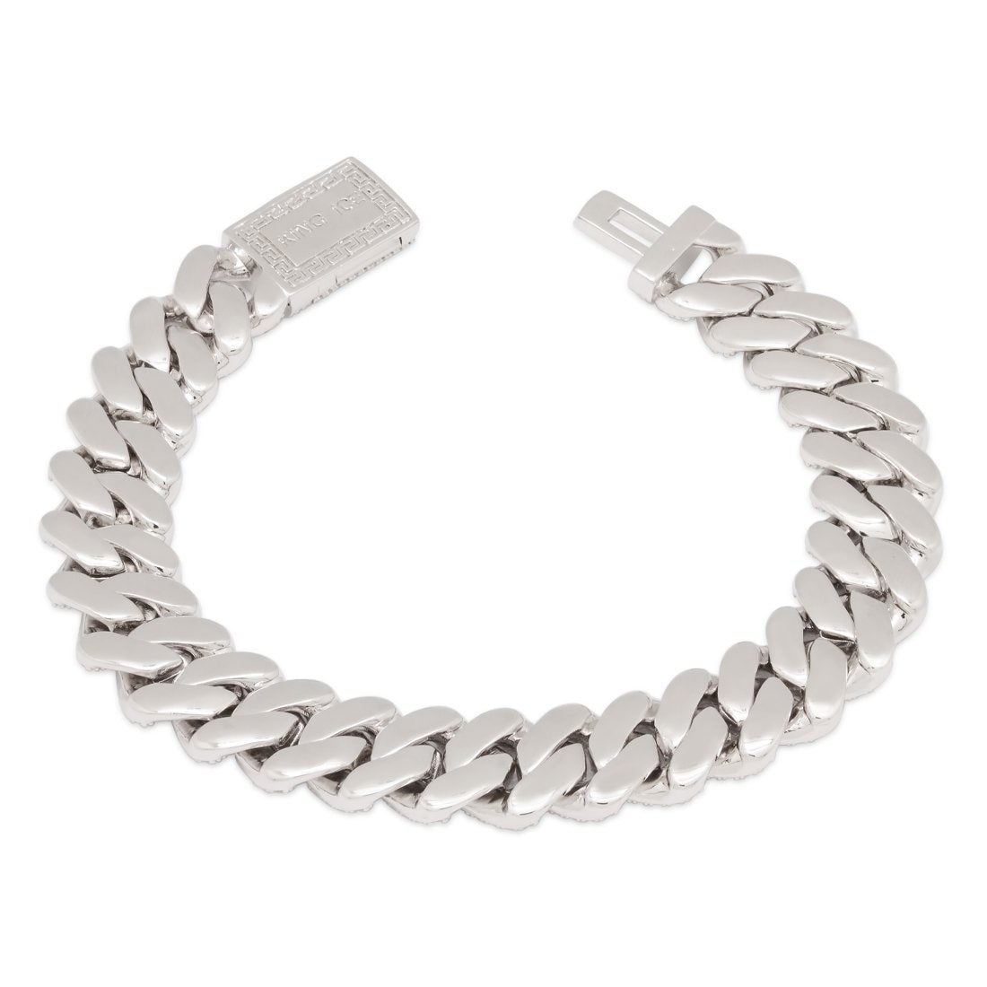 12mm Iced Diamond Cut Miami Cuban Link Bracelet  in  by Kingices