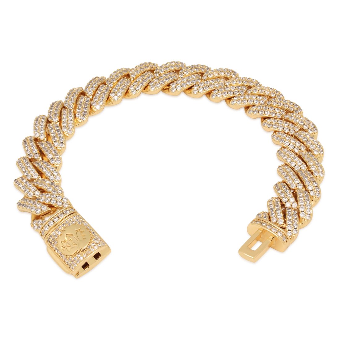 12mm Iced Diamond Cut Miami Cuban Link Bracelet  in  by Kingices