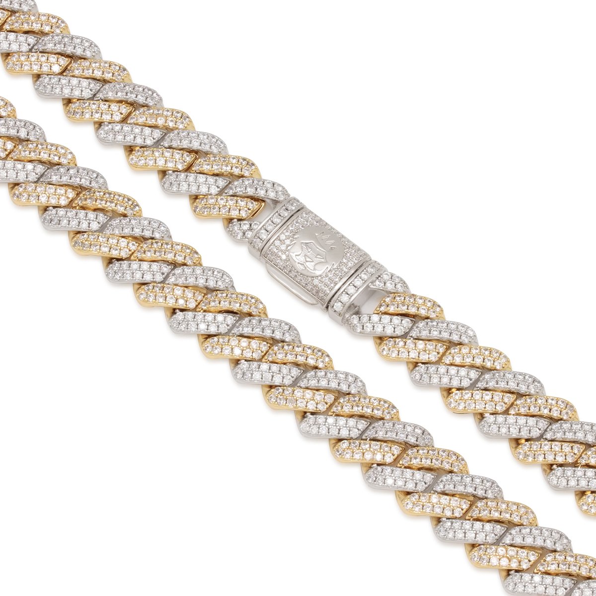 12mm Iced Diamond Cut Miami Cuban Link Chain  in  by Kingices