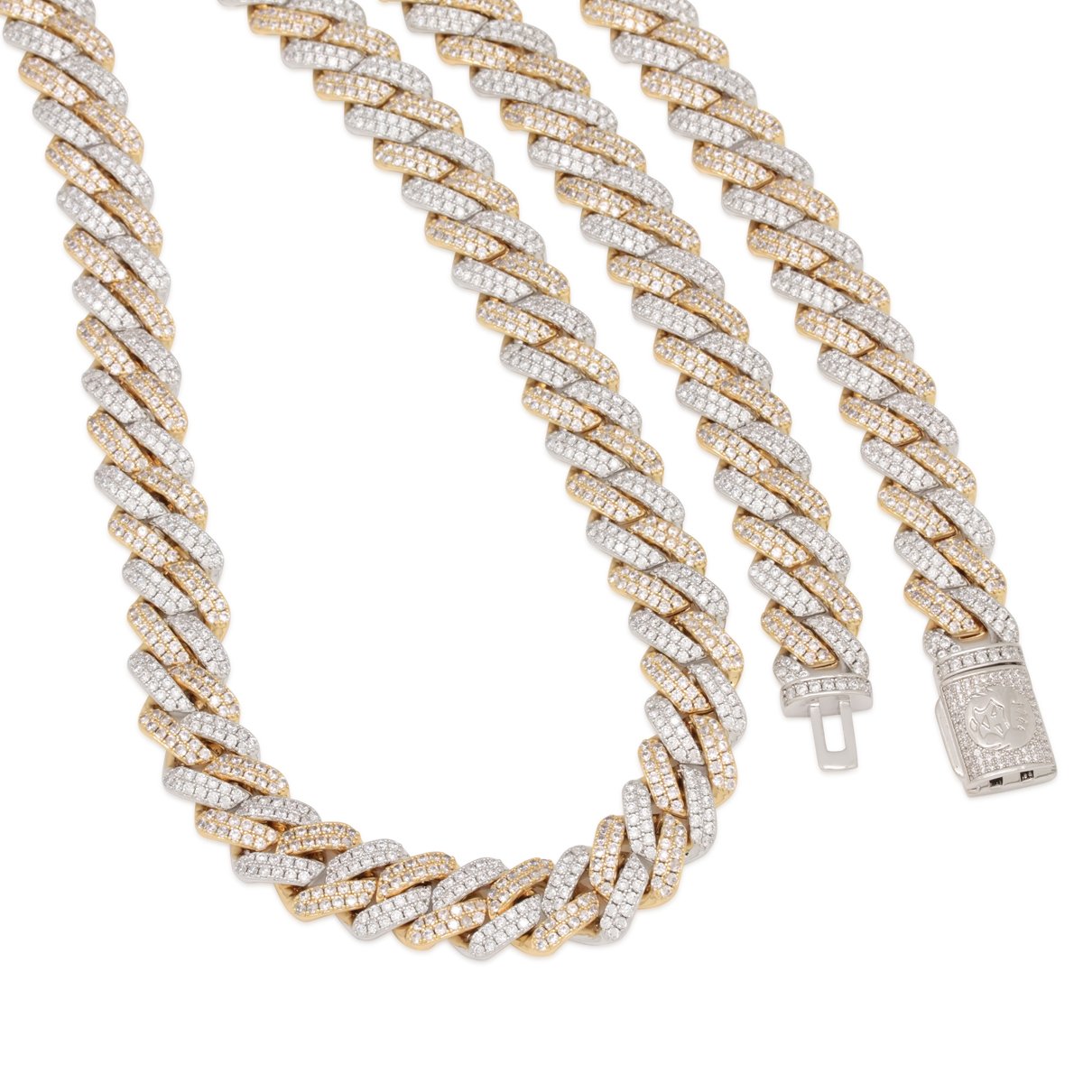 12mm Iced Diamond Cut Miami Cuban Link Chain  in  by Kingices