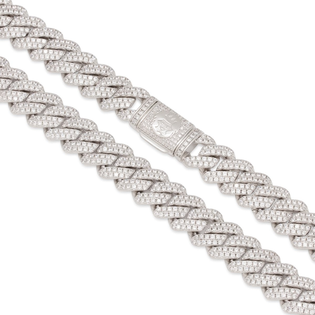 12mm Iced Diamond Cut Miami Cuban Link Chain  in  by Kingices
