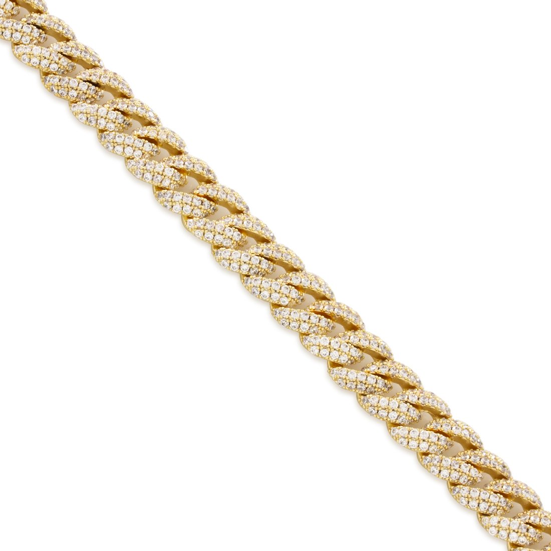 12mm Iced Diamond-Cut Miami Cuban Link Choker Chain  in  by Kingices