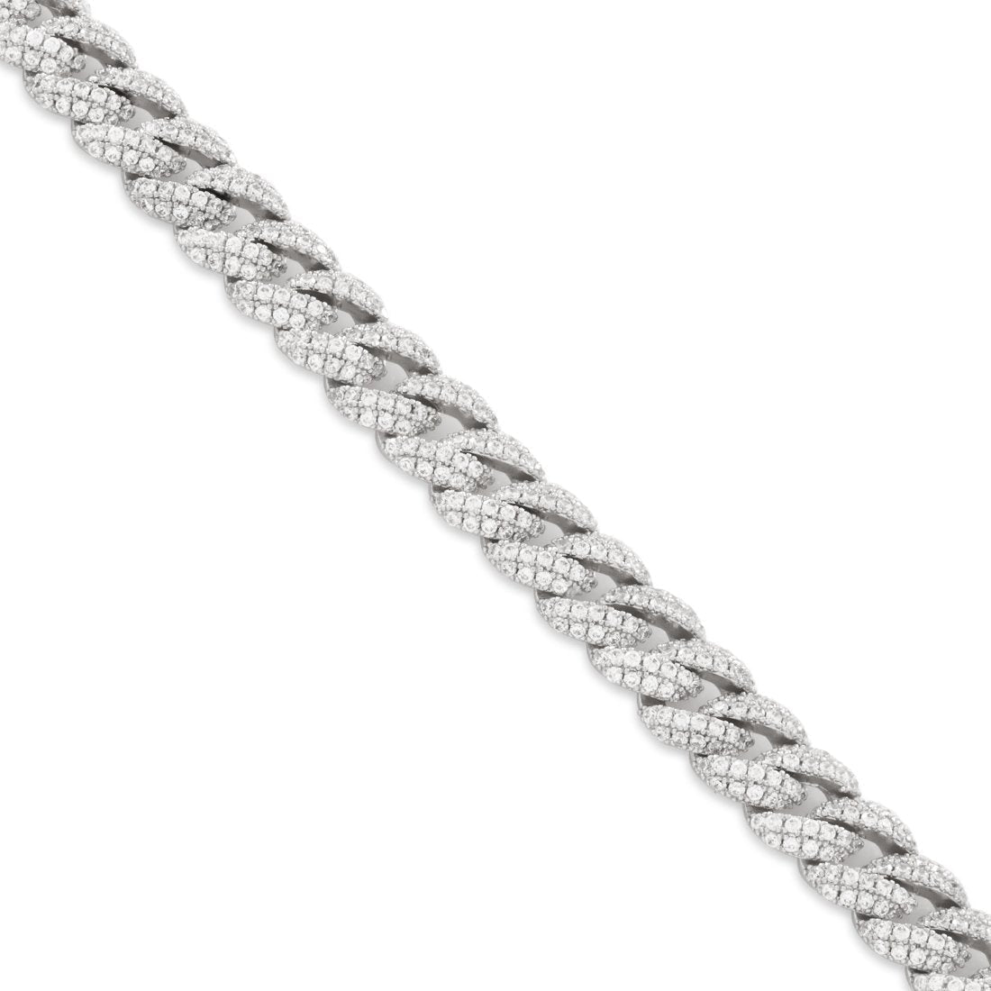 12mm Iced Diamond-Cut Miami Cuban Link Choker Chain  in  by Kingices