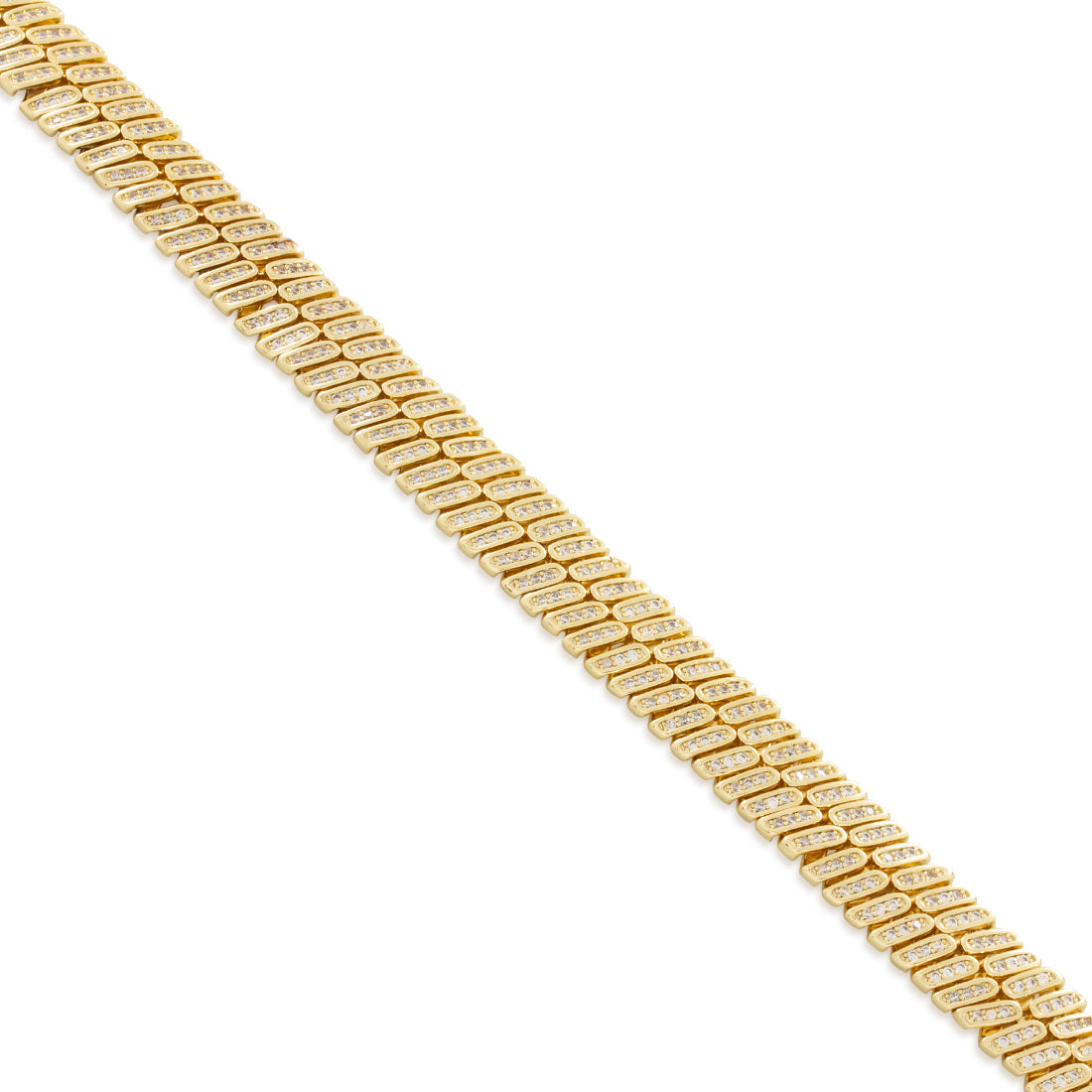 12mm Iced Herringbone Chain  in  by Kingices