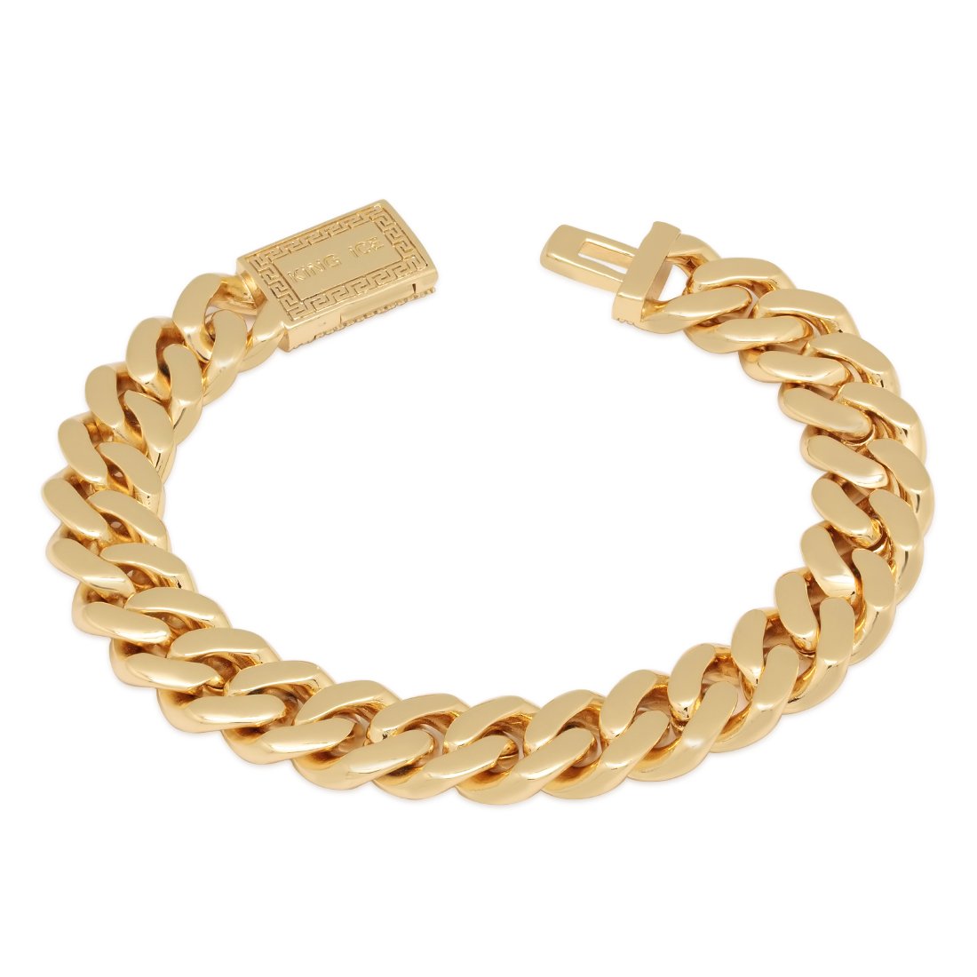 12mm Iced Miami Cuban Link Bracelet  in  by Kingices