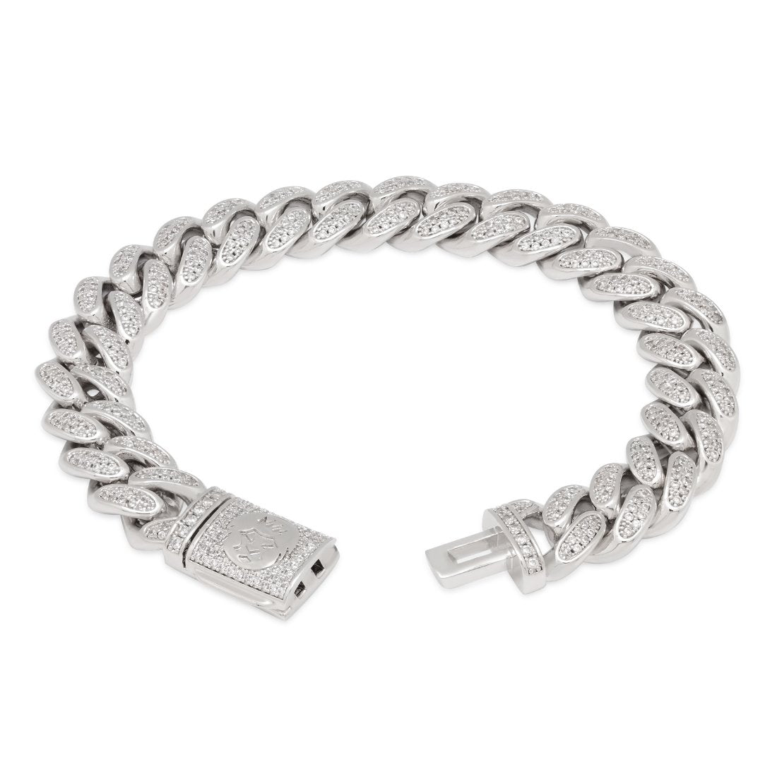 12mm Iced Miami Cuban Link Bracelet  in  by Kingices