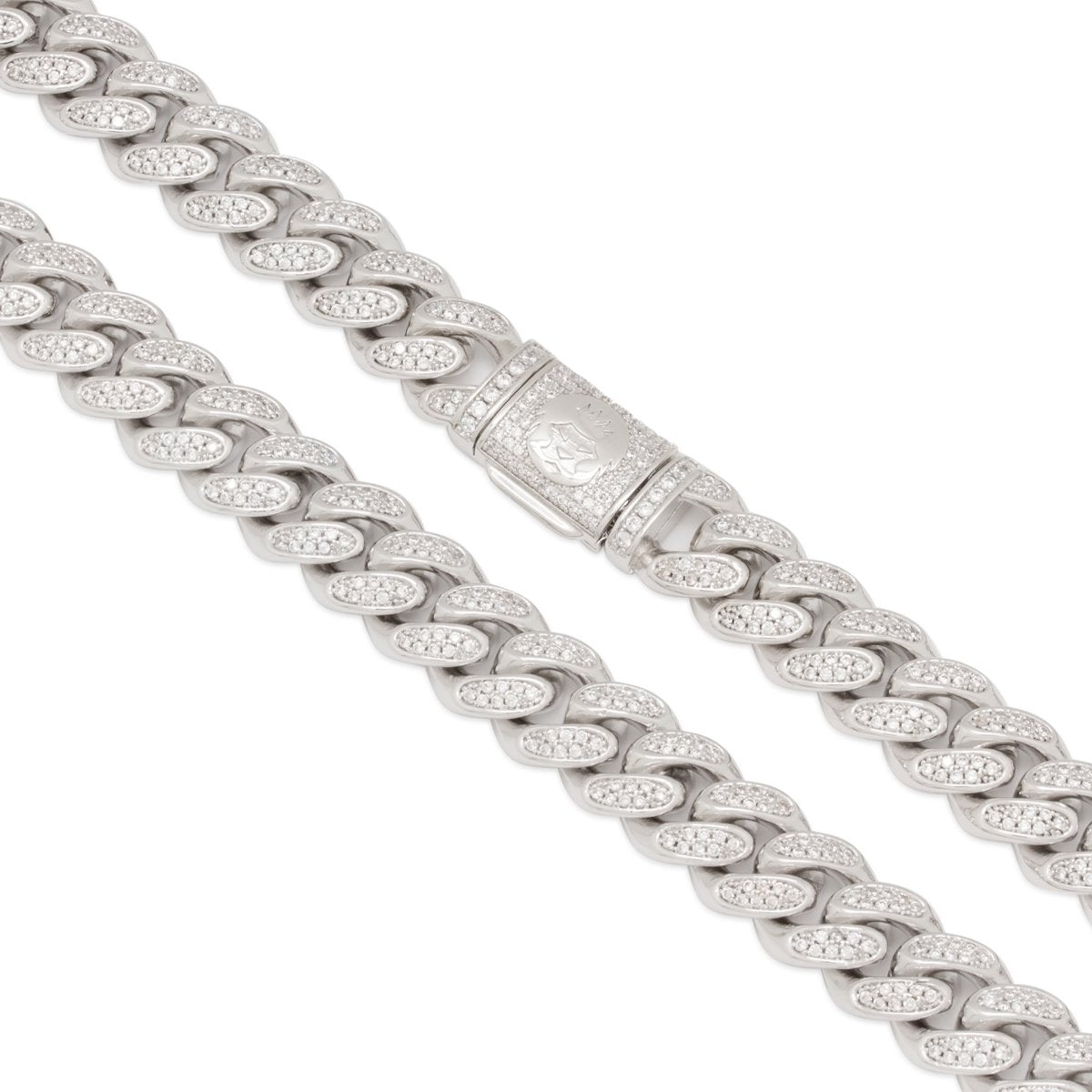 12mm Iced Miami Cuban Link Chain  in  by Kingices