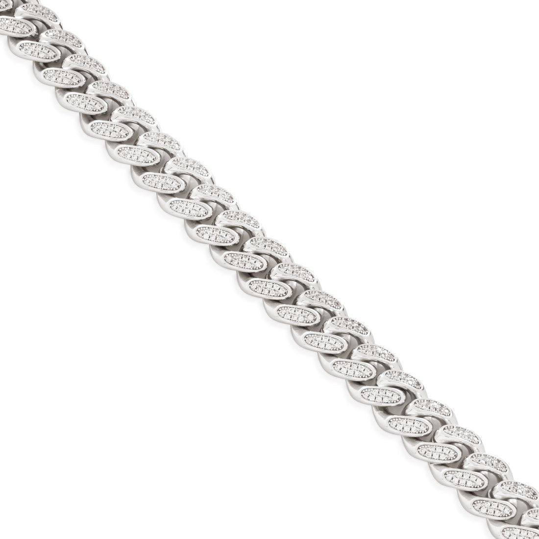 12mm Iced Miami Cuban Link Choker Chain  in  by Kingices