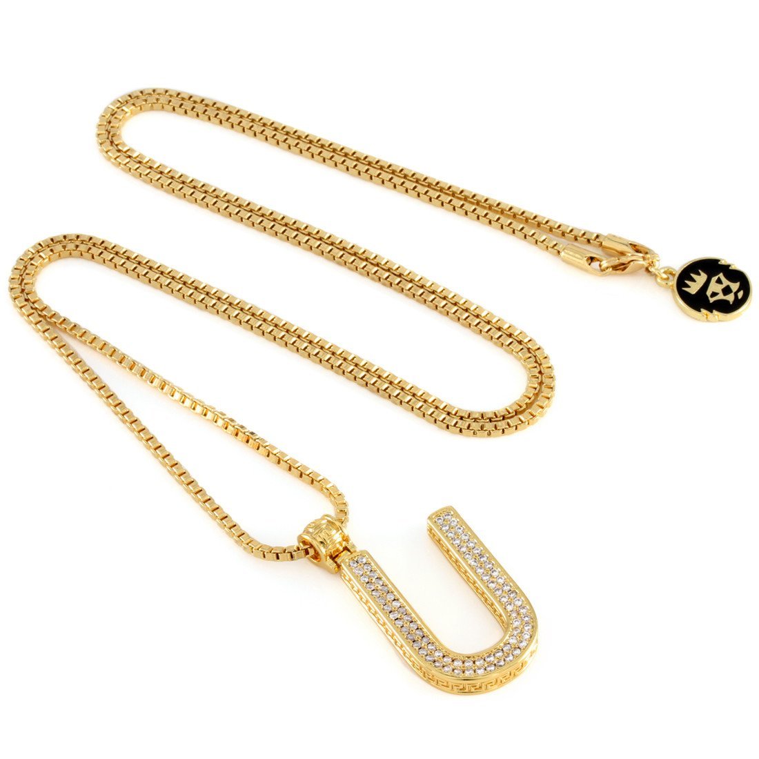 14K Gold Letter "U" Necklace  in  14K Gold / 1.6" by Kingices
