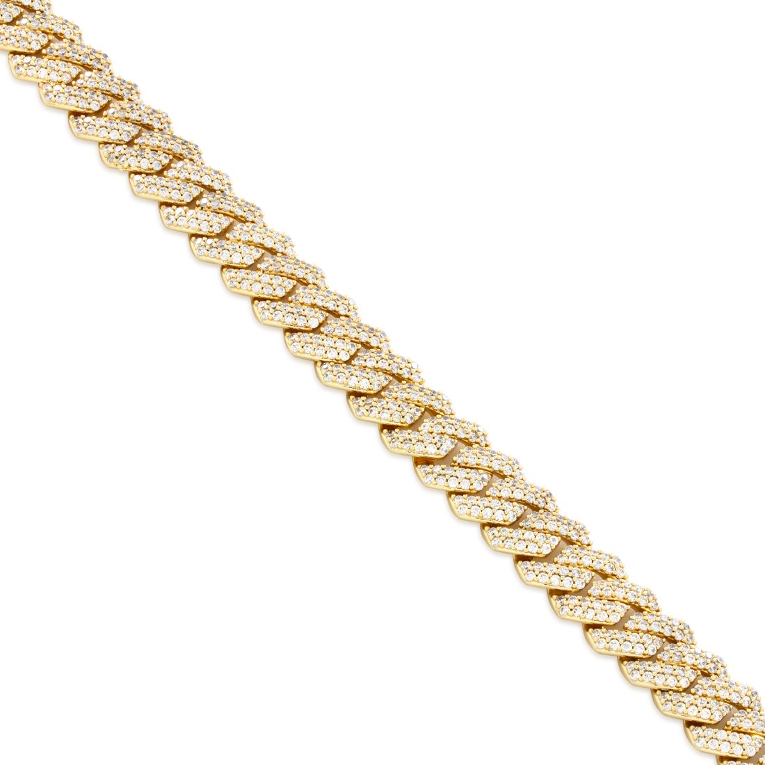 15mm Iced Diamond-Cut Miami Cuban Link Choker Chain  in  by Kingices