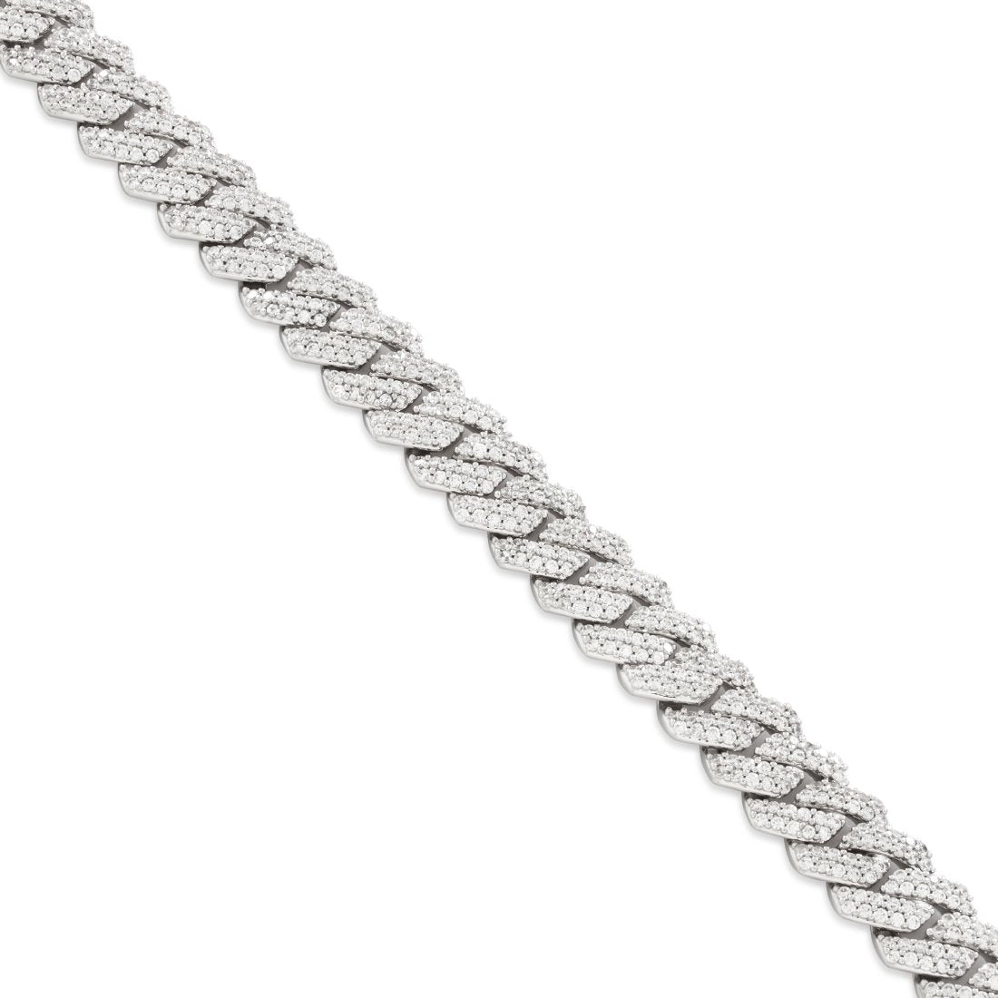 15mm Iced Diamond-Cut Miami Cuban Link Choker Chain  in  by Kingices