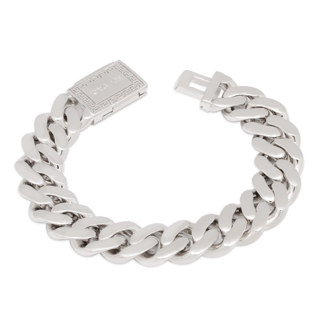 15mm Iced Miami Cuban Link Bracelet  in  by Kingices