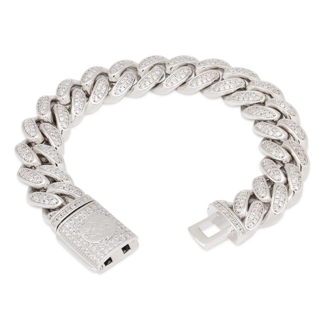 15mm Iced Miami Cuban Link Bracelet  in  by Kingices