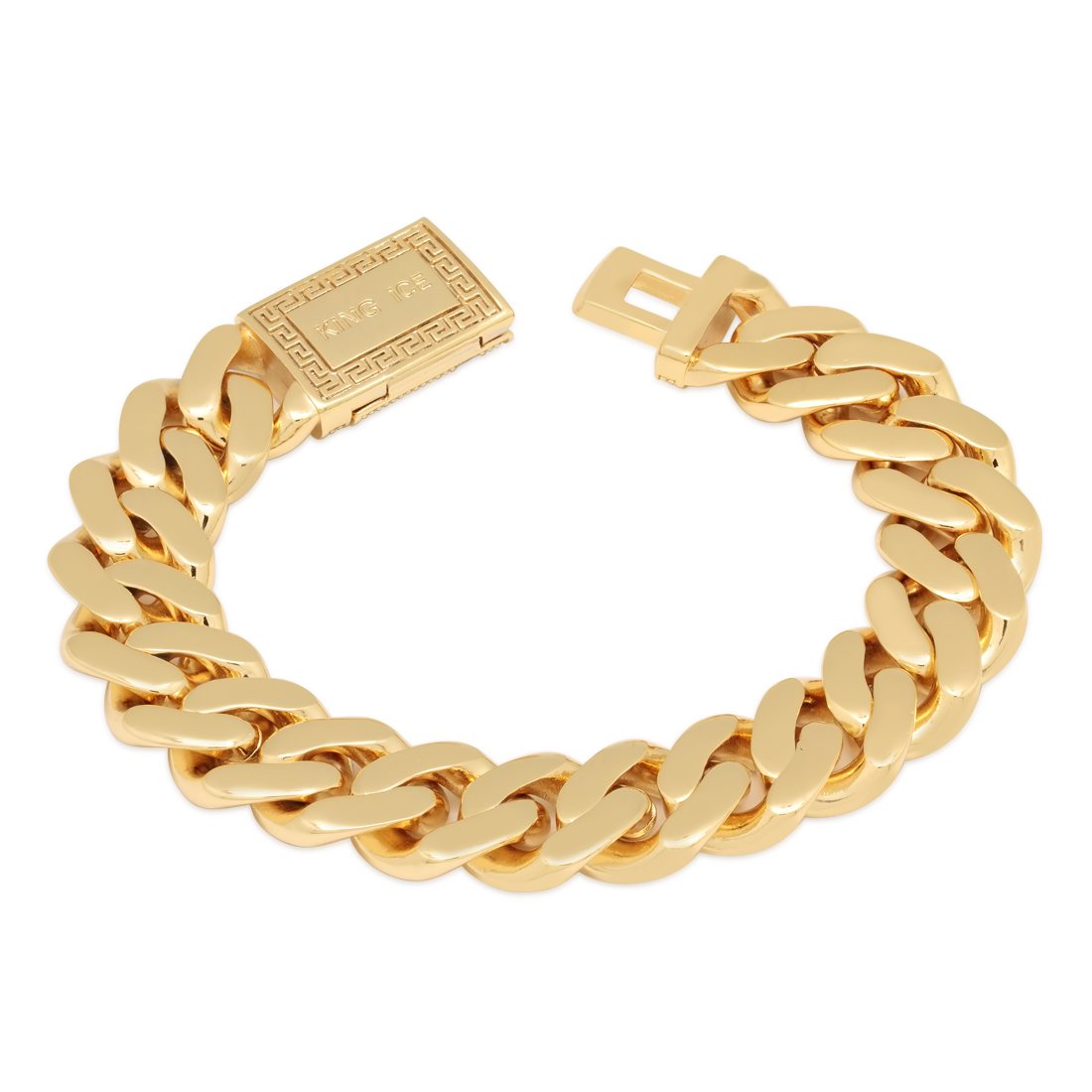 15mm Iced Miami Cuban Link Bracelet  in  by Kingices
