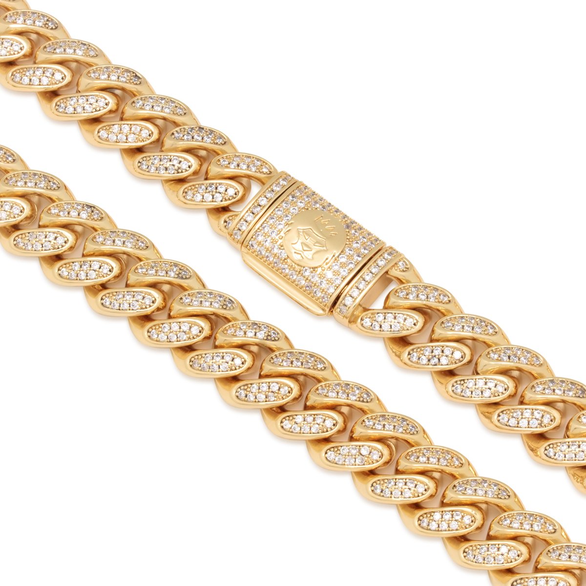 15mm Iced Miami Cuban Link Chain  in  by Kingices