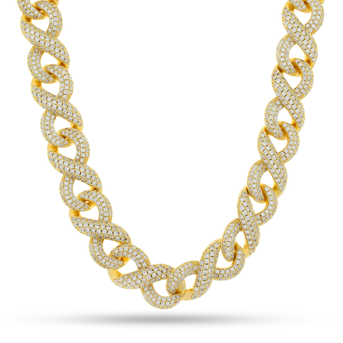 15mm Infinity Link Chain  in  Gold Plated / 14K Gold / 20" by Kingices