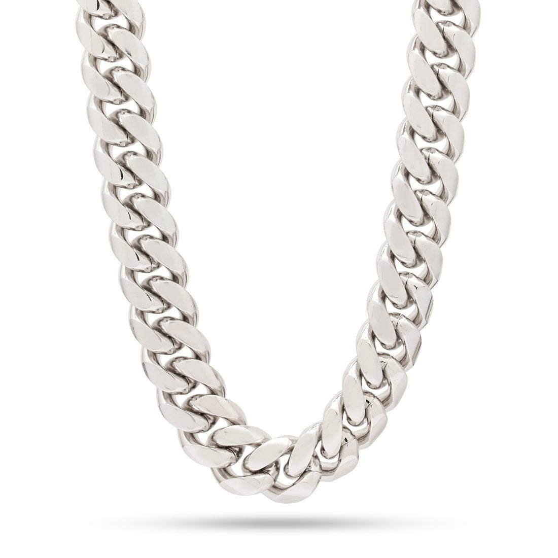 16mm Miami Cuban Link Chain  in  Gold Plated / White Gold / 18" by Kingices