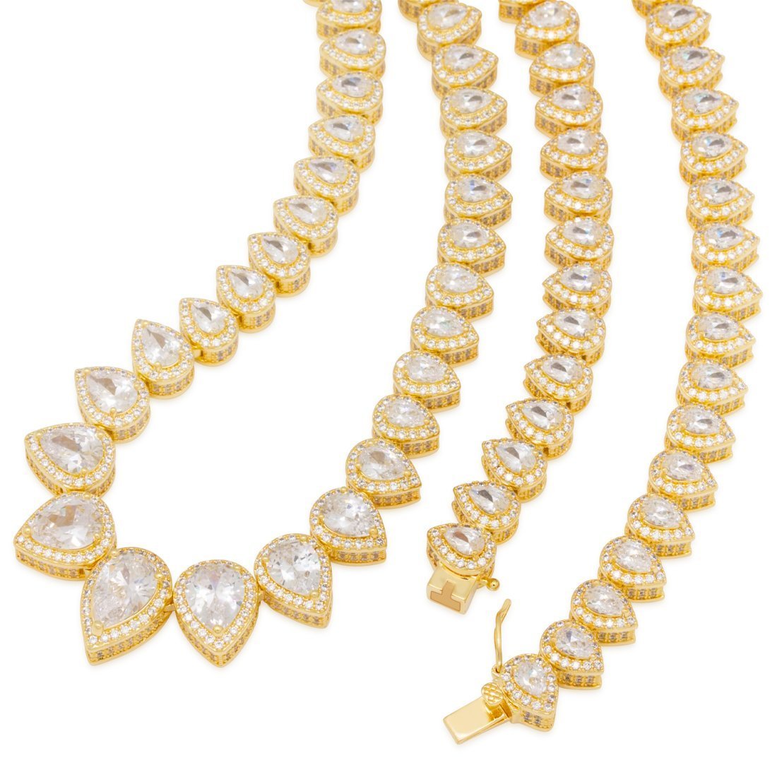 16mm Pear-Cut Tennis Chain  in  by Kingices