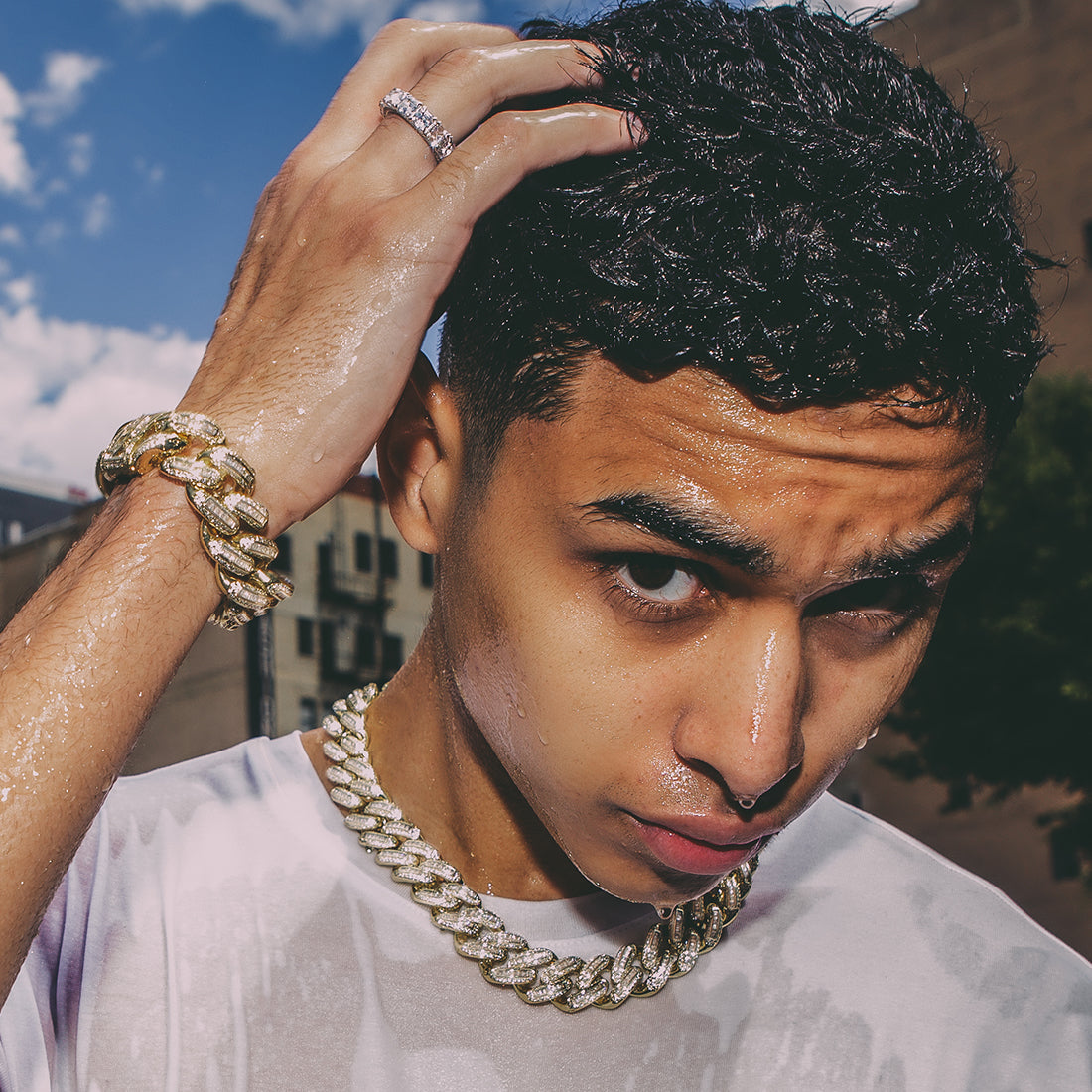18mm Classic Iced Miami Cuban Link Chain  in  by Kingices