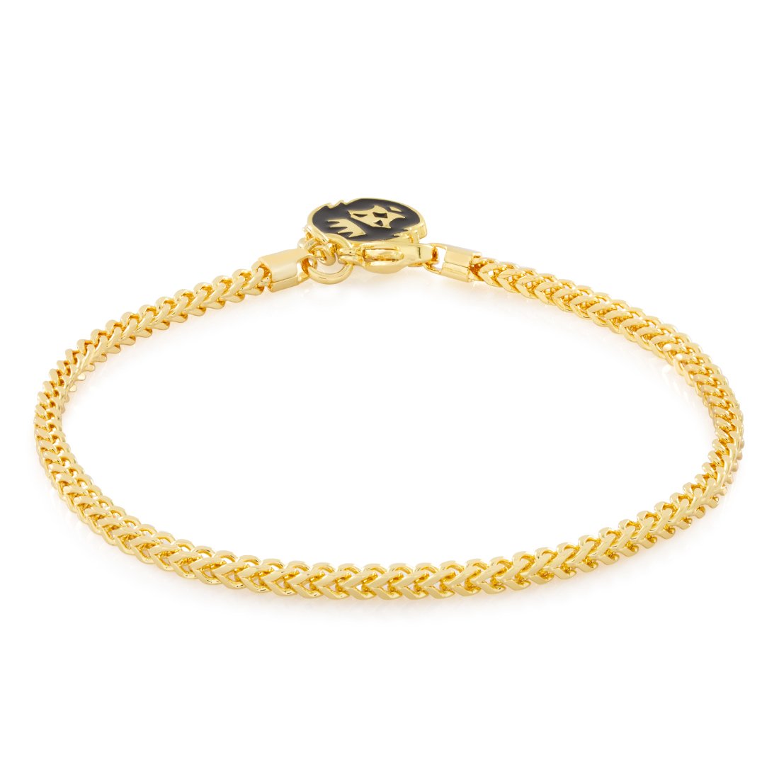 3mm Franco Bracelet  in  Gold Plated / 14K Gold / 7" by Kingices
