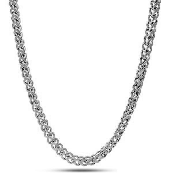 3mm Franco Chain  in  White Gold / 16" by Kingices