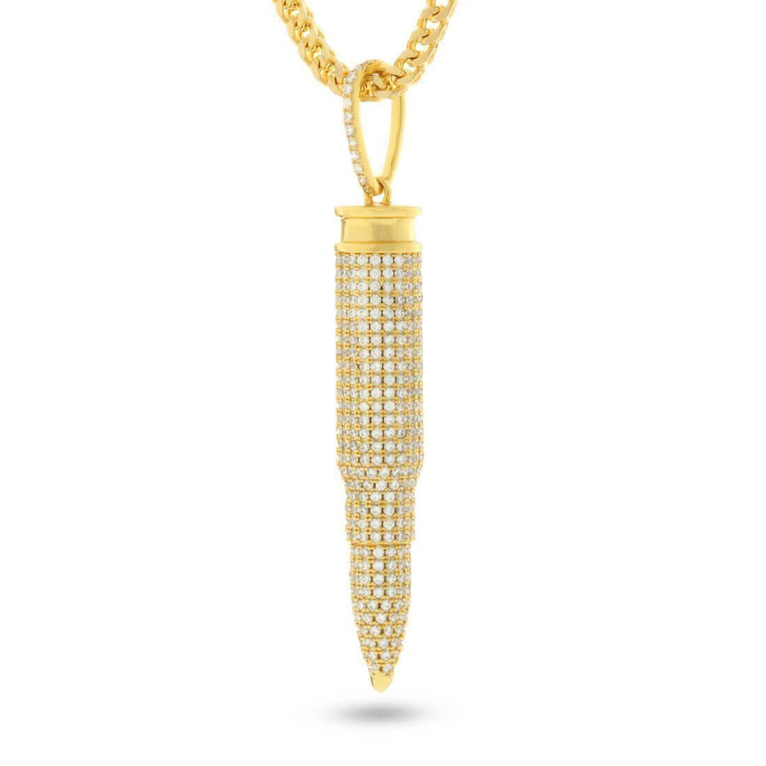 .223 Caliber Bullet Necklace  in  14K Gold / 2" by Kingices